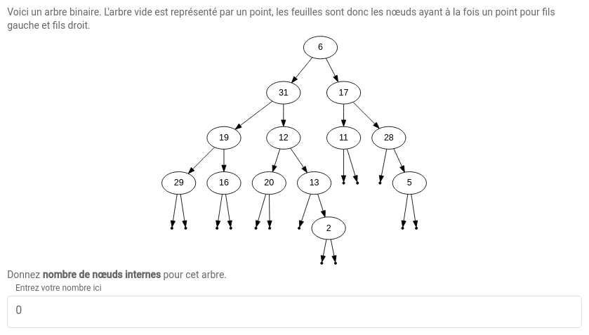 statistique sur arbre binaire